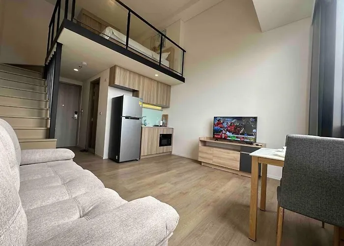 アパート S87 新房ramada Sukhumvit Bts 1bed Gym Swimming Wifi